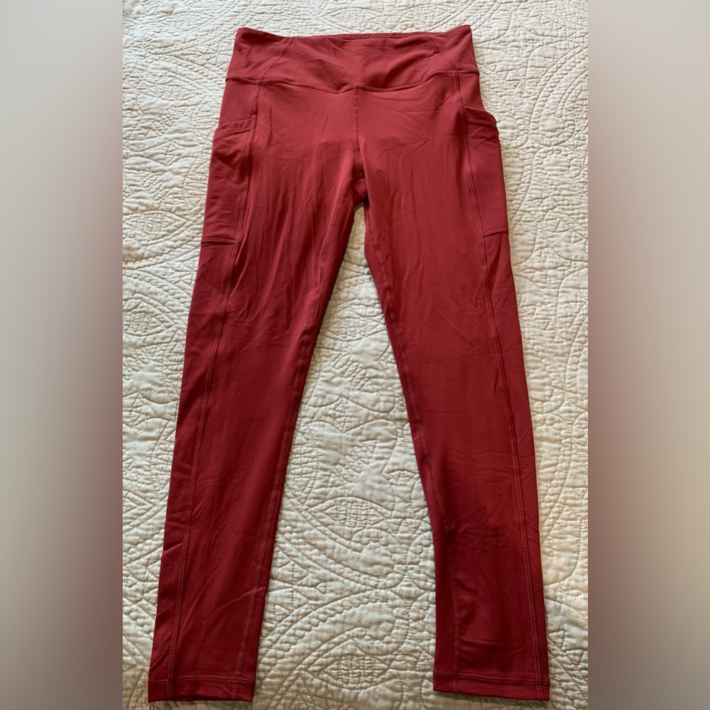 Size Large Prana stretch Electa leggings in maroon NWT